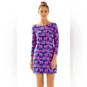 Lilly Pulitzer Marlowe Elephant Print Dress Woman’s Size Small